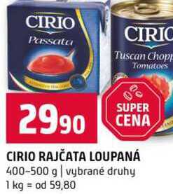 CIRIO RAJČATA LOUPANÁ 400-500 g vybrané druhy
