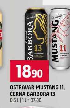 OSTRAVAR MUSTANG 11, ČERNÁ BARBORA 13 0,5l