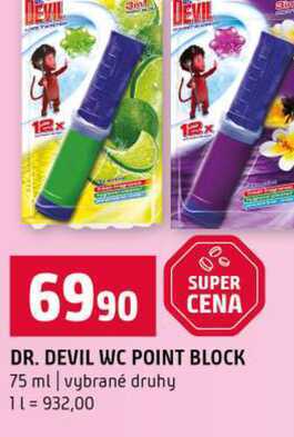 DR. DEVIL WC POINT BLOCK 75 ml vybrané druhy