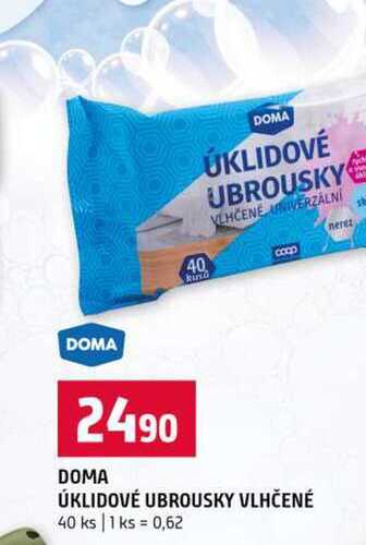 DOMA ÚKLIDOVÉ UBROUSKY VLHČENÉ 40 ks