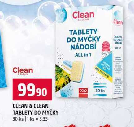 CLEAN & CLEAN TABLETY DO MYČKY 30 ks