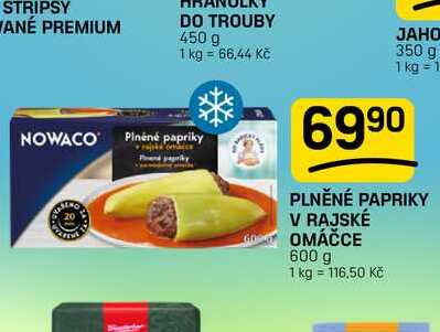 PLNĚNÉ PAPRIKY V RAJSKÉ OMÁČCE 600 g 
