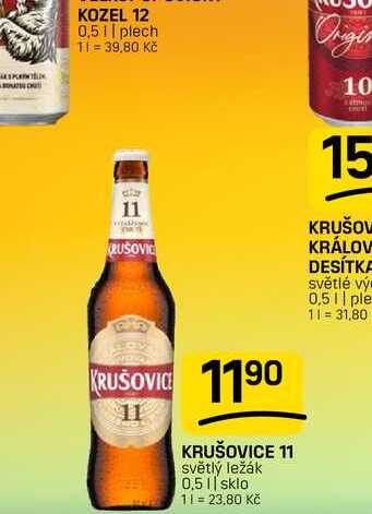 KRUŠOVICE 11 světlý ležák 0,5l