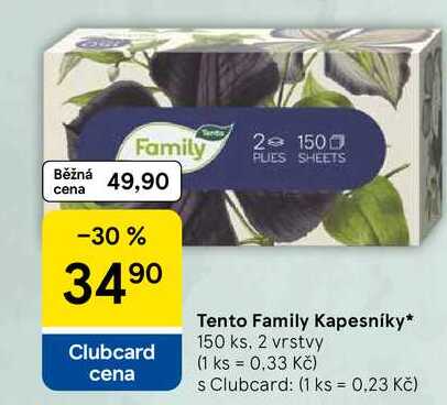 Tento Family Kapesníky, 150 ks. 2 vrstvy