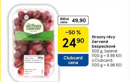 Hrozny révy červené bezpeckové, 500 g, balené 