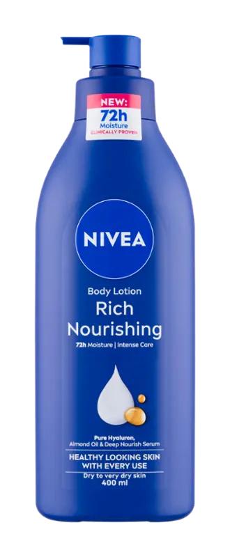 NIVEA Výživné tělové mléko Body Milk Rich Nourishing, 400 ml