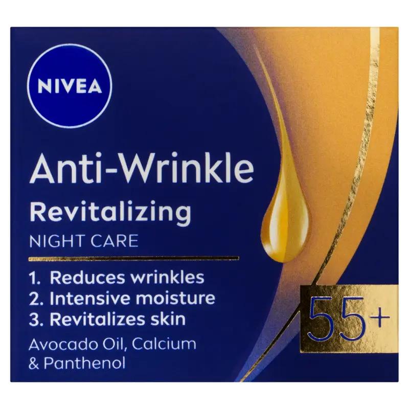 NIVEA Obnovující noční krém proti vráskám 55+, 50 ml