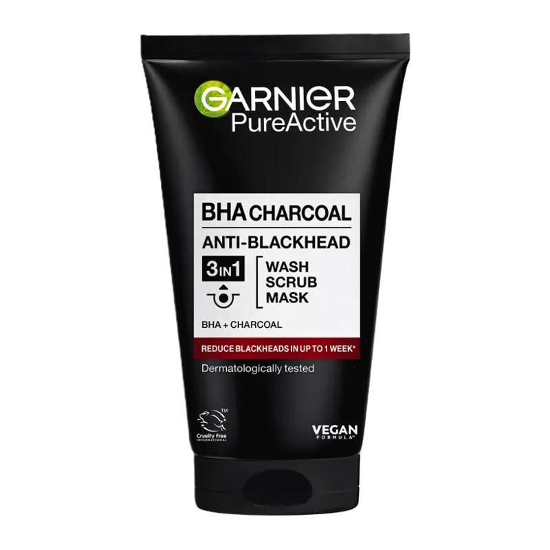 Garnier Čisticí maska PureActive Charcoal 3v1, 150 ml