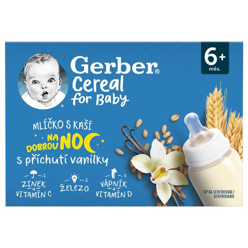 Gerber Mlíčko s kaší s vanilkovou příchutí, 400 ml