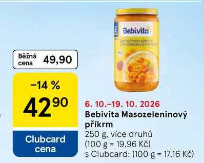 Bebivita masozeleninový příkrm, 250 g