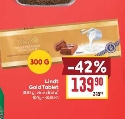 Lindt Gold Tablet 300 g