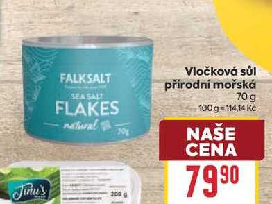 Vločková sůl přírodní mořská 70 g