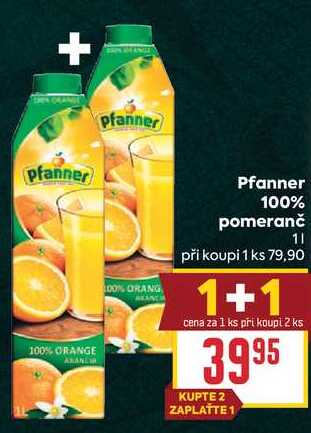 Pfaner 100% pomeranč 1l