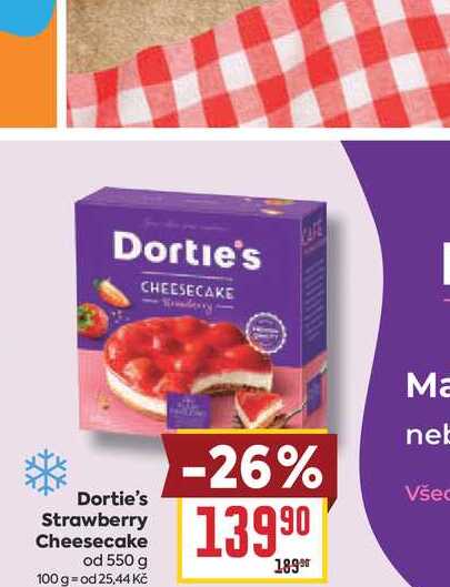 Dortie's Strawberry Cheesecake od 550 g