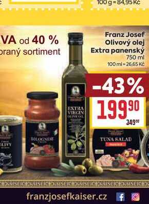 Franz Josef Olivový olej Extra panenský 750 ml