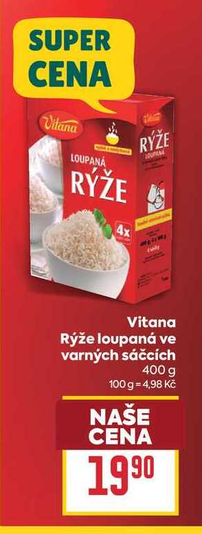Vitana Rýže loupaná ve varných sáčcích 400 g