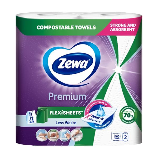 Zewa Premium FlexiSheets kuchyňské utěrky, 2vrstvé, 2 role