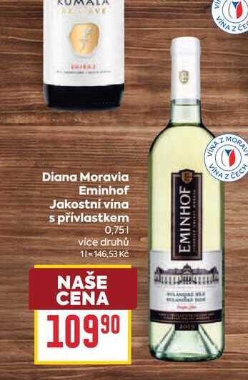 Diana Moravia Eminhof Jakostní vína s přívlastkem 0,75l