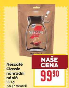 Nescafé Classic náhradní náplň 150 g