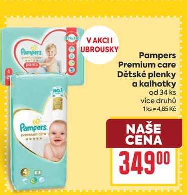 Pampers Premium care Dětské plenky a kalhotky od 34 ks