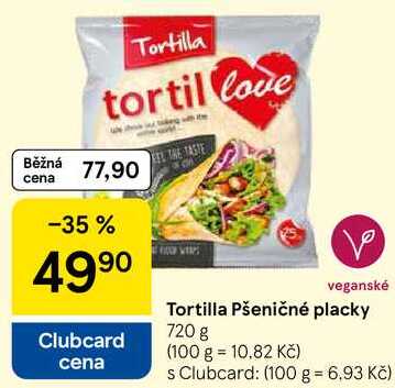 Tortilla Pšeničné placky, 720 g