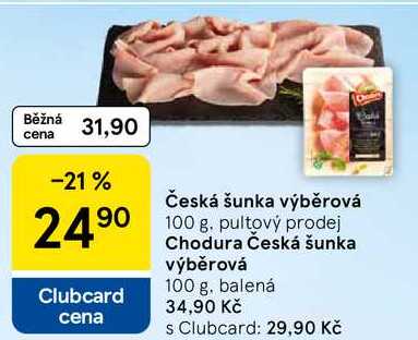 Česká šunka výběrová, 100 g