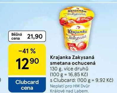 Krajanka Zakysaná smetana ochucená, 130 g