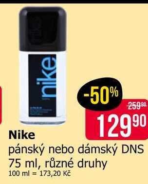 Nike pánský nebo dámský DNS 75 ml, různé druhy