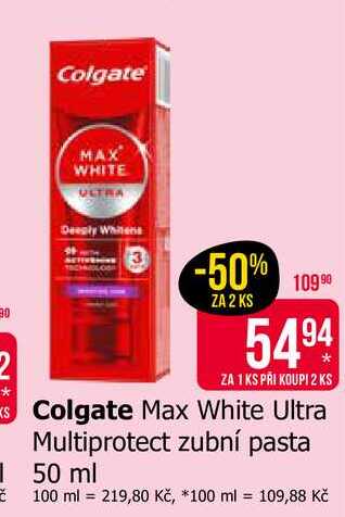 Colgate Max White Ultra Multiprotect zubní pasta 50 ml