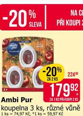 Ambi Pur koupelna 3 ks, různé vůně 