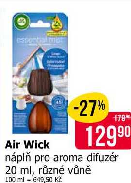 Air Wick náplň pro aroma difuzér 20 ml, různé vůně