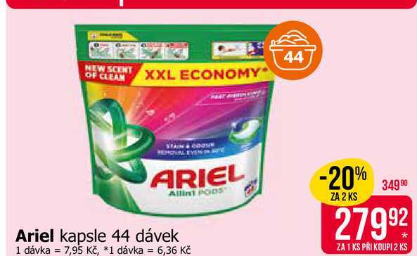 Ariel kapsle 44 dávek