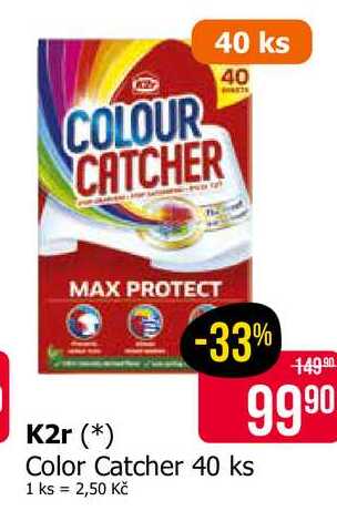 K2r Colour Catcher Prací ubrousky 40 ks