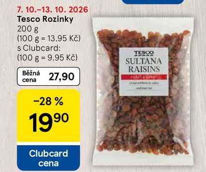 Tesco Rozinky, 200 g
