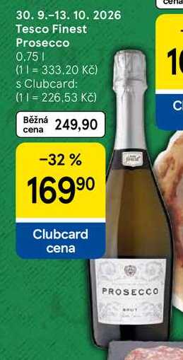 Tesco Finest Prosecco, 0.75 l