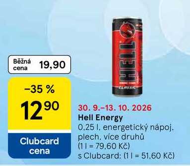 Hell Energy, 0,25 I, energetický nápoj 