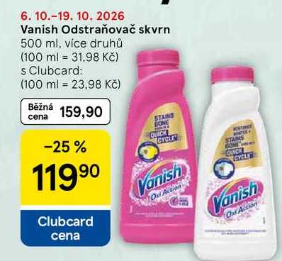 Vanish Odstraňovač skvrn, 500 ml, více druhů