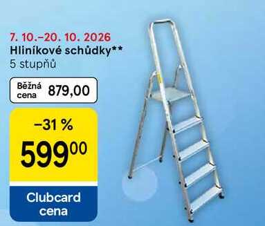Hliníkové schůdky, 5 stupňů