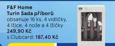F&F Home Turin Sada příborů obsahuje, 16 ks, 4 vidličky. 4 lžíce. 4 nože a 4 lžičky  