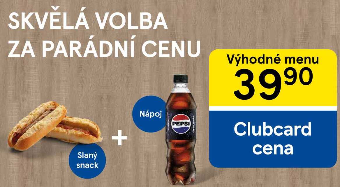 Výhodné menu Slaný snack a nápoj