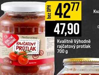 Kvalitně Výhodně rajčatový protlak 700 g 