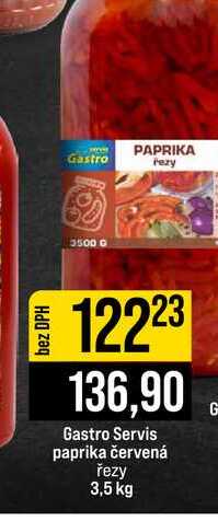 Gastro Servis paprika červená řezy 3,5 kg