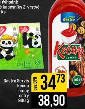 Gastro Servis kečup jemný ostrý 900 g