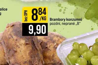 Brambory konzumní pozdní, neprané „B" 1kg