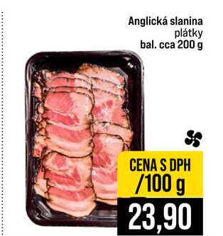 Anglická slanina plátky bal. cca 200 g 100g