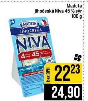 Madeta jihočeská Niva 45 % sýr 100 g