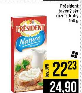 Président tavený sýr různé druhy 150 g 