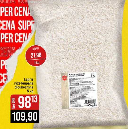 Lagris rýže loupaná dlouhozrnná 5 kg 
