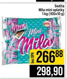Sedita Mila mini oplatky 1 kg (100x10 g) 