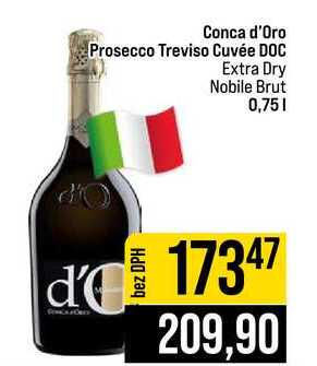 Conca d'Oro Prosecco Treviso Cuvée DOC Extra Dry Nobile Brut 0,75l